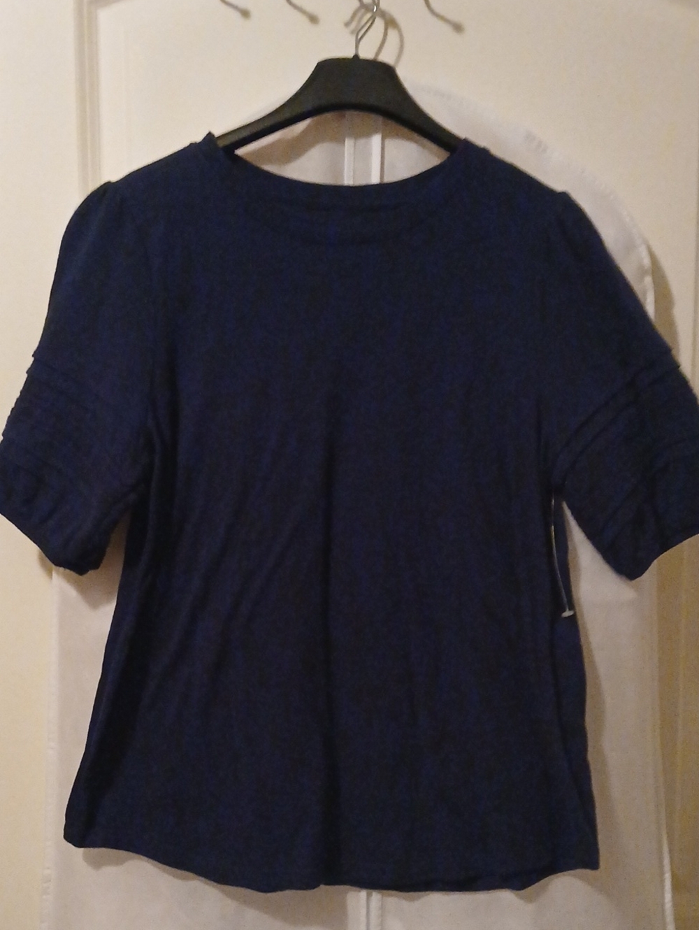 St. John's Bay Navy Short-Sleeve Crew Neck Top